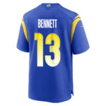 Stetson Bennett 13 Los Angeles Rams 2023 Playoffs Patch Game Men Jersey - Royal