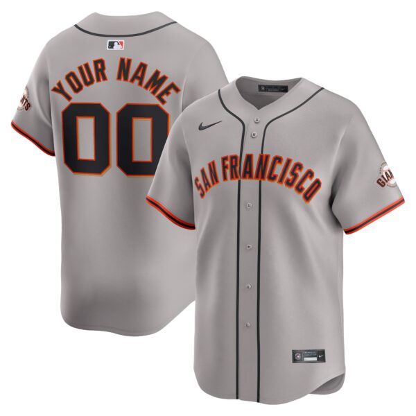 San Francisco Giants  Away Limited Custom Jersey - Gray