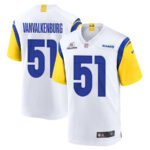 Zach VanValkenburg 51 Los Angeles Rams 2023 Playoffs Patch Game Men Jersey - White