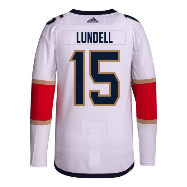 Anton Lundell 15 Florida Panthers 2024 STANLEY CUP Final Away Breakaway Jersey - Men, White