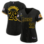 Rui Hachimura 28 Los Angeles Lakers Baseball Jersey - Black Mamba
