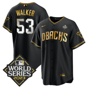 Christian Walker 53 Arizona Diamondbacks 2023 World Series Men Jersey - Black Limited