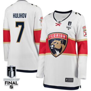 Dmitry Kulikov 7 Florida Panthers 2024 STANLEY CUP Final Women's Away Breakaway Jersey - White