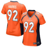 Jonathan Harris 92 Denver Broncos Women Game Jersey - Orange