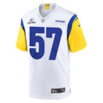 Zach Thomas 57 Los Angeles Rams 2023 Playoffs Patch Game Men Jersey - White