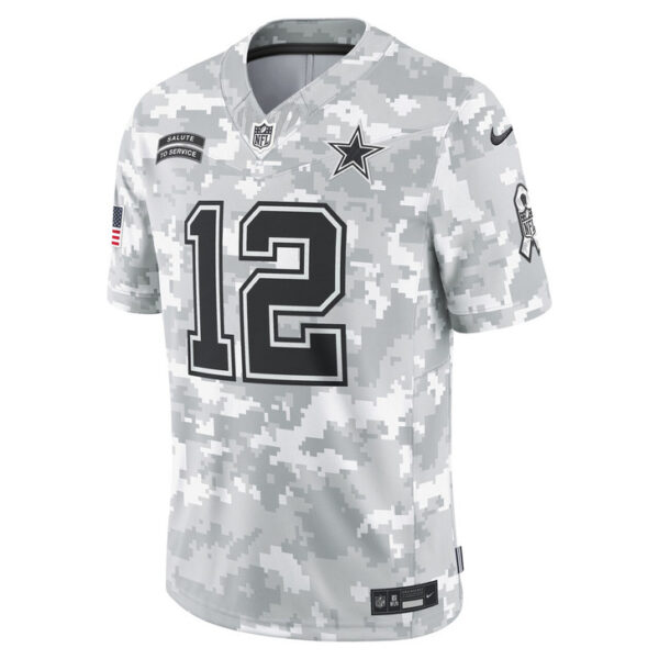 Roger Staubach Dallas Cowboys 2024 Salute to Service Retired Player Limited Jersey - Arctic Camo