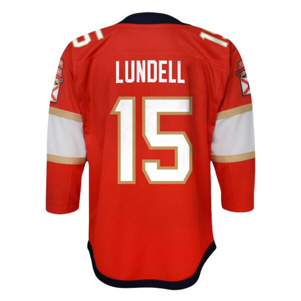 Anton Lundell 15 Florida Panthers 2024 STANLEY CUP Final Youth Home Breakaway Jersey - Red