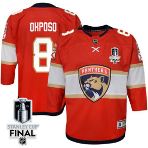 Kyle Okposo 8 Florida Panthers 2024 STANLEY CUP Final Youth Home Breakaway Jersey - Red