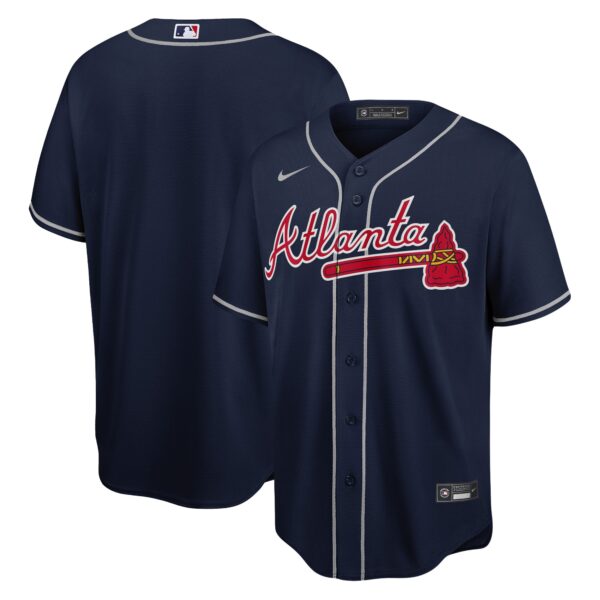 Atlanta Braves Big & Tall Alternate Replica Team Jersey - Navy