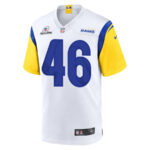 Carson Tinker 46 Los Angeles Rams 2023 Playoffs Patch Game Men Jersey - White