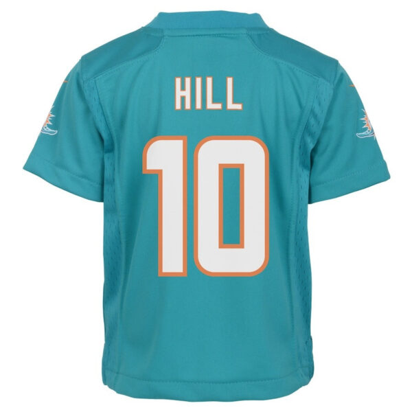 Tyreek Hill 10 Signed Miami Dolphins Cheetah Game YOUTH Jersey - Aqua V2