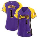 D'Angelo Russell 1 Los Angeles Lakers Alternate Baseball Jersey - Purple