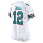 Bob Griese 12 Miami Dolphins Women Retired Jersey - White