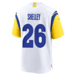 Duke Shelley 26 Los Angeles Rams 2023 Playoffs Patch Game Men Jersey - White