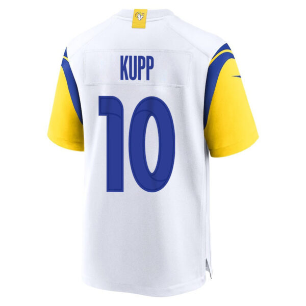 Cooper Kupp 10 Los Angeles Rams 2023 Playoffs Patch Game Men Jersey - White
