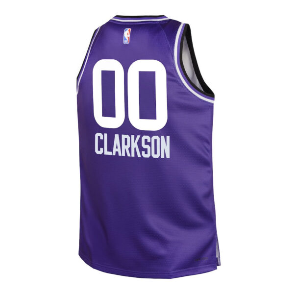 Jordan Clarkson 00 Utah Jazz 2023/24 City Edition Swingman YOUTH Jersey - Purple