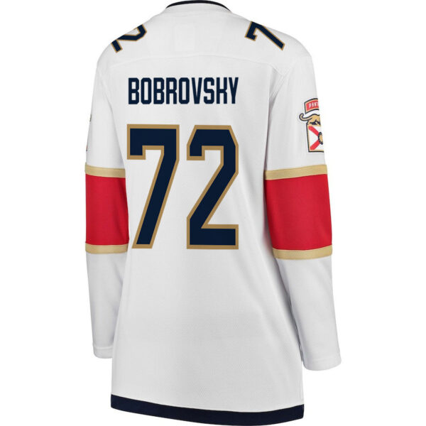 Sergei Bobrovsky 72 Florida Panthers 2024 STANLEY CUP Final Women's Away Breakaway Jersey - White