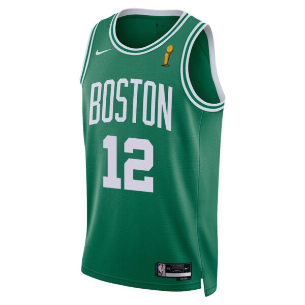Oshae Brissett 12 Boston Celtics 2024 FINALS CHAMPIONS Jersey - Icon Edition - Kelly Green