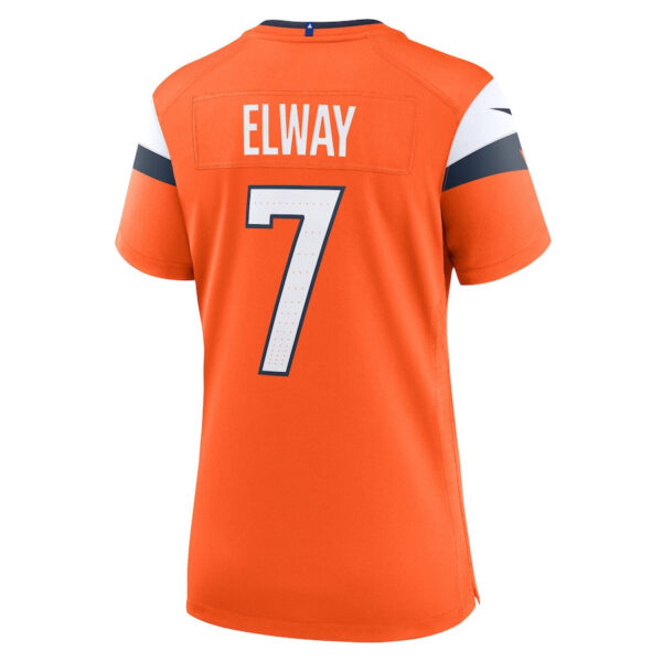 John Elway 7 Denver Broncos Retired Women Game Jersey - Orange