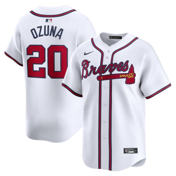 Marcell Ozuna 20 Atlanta Braves Home Limited Player Men Jersey - White