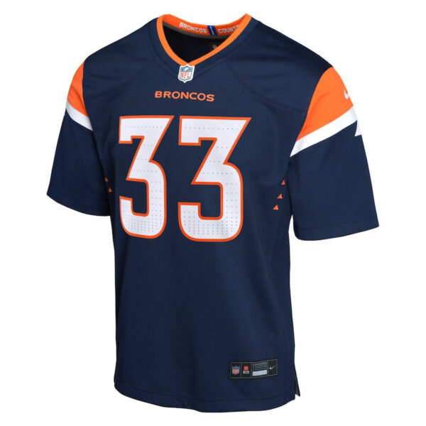Javonte Williams 33 Denver Broncos Alternate Game YOUTH Jersey - Navy