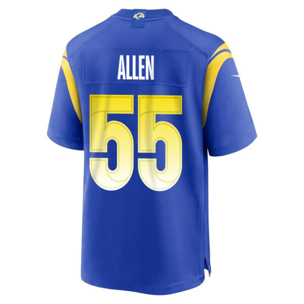 Brian Allen 55 Los Angeles Rams 2023 Playoffs Patch Game Men Jersey - Royal