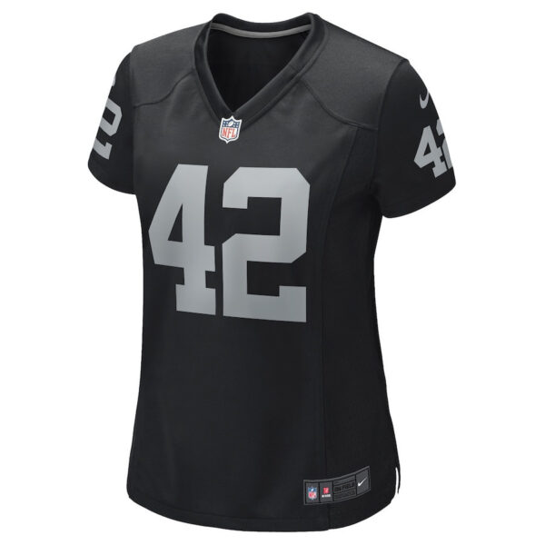 Ronnie Lott 42 Las Vegas Raiders Women Game Retired Jersey - Black