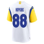 Brycen Hopkins 88 Los Angeles Rams 2023 Playoffs Patch Game Men Jersey - White