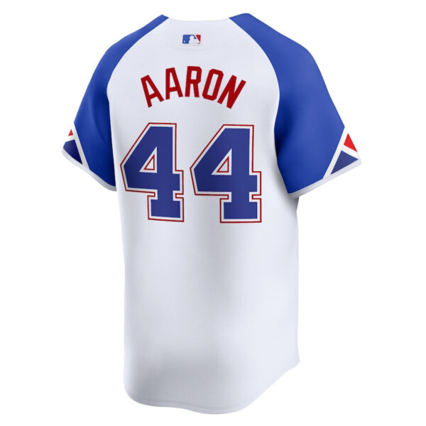Hank Aaron 44 Atlanta Braves City Connect Retired Men Jersey - White