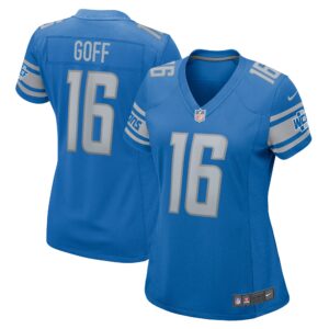 Jared Goff Detroit Lions  Women's Player Game Jersey - Blue