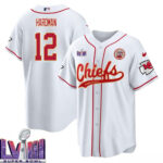 Mecole Hardman Jr. 12 Kansas City Chiefs Super Bowl LVIII Baseball Men Jersey - White