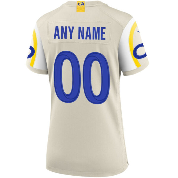 Los Angeles Rams Women Custom Game Jersey - Bone