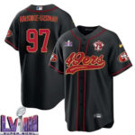 Felix Anudike-Uzomah 97 Kansas City Chiefs Super Bowl LVIII Baseball Men Jersey - Black