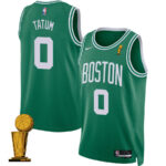 Jayson Tatum 0 Boston Celtics 2024 FINALS CHAMPIONS Jersey - Icon Edition - Kelly Green