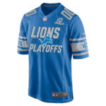 Detroit Lions 2023 Playoffs Iconic Game Men Custom Jersey - Blue