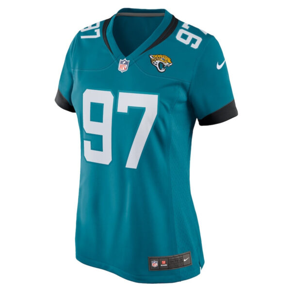 Henry Mondeaux 97 Jacksonville Jaguars Women Game Jersey - Teal