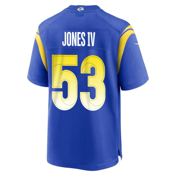 Ernest Jones IV 53 Los Angeles Rams 2023 Playoffs Patch Game Men Jersey - Royal
