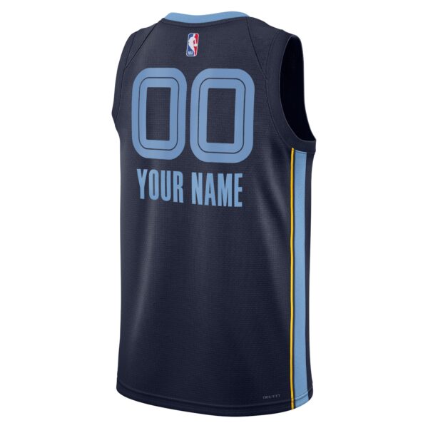 Memphis Grizzlies Unisex Swingman Custom Jersey Navy - Icon Edition