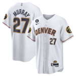 Jamal Murray 27 Denver Nuggets Baseball Men Jersey - White