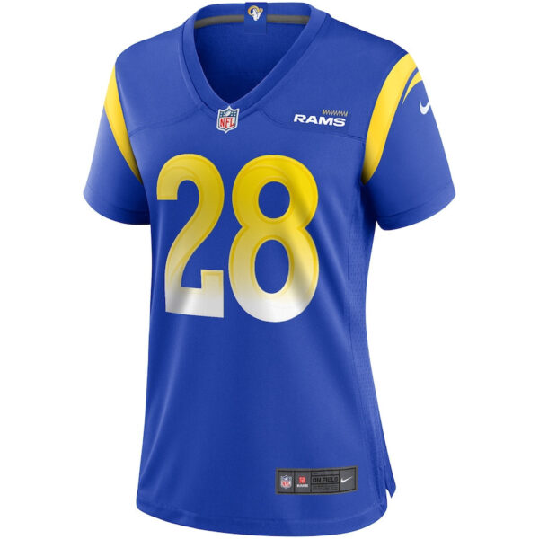 Marshall Faulk 28 Los Angeles Rams Women Game Retired Jersey - Royal