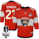 Carter Verhaeghe 23 Florida Panthers 2024 STANLEY CUP Final Youth Home Breakaway Jersey - Red