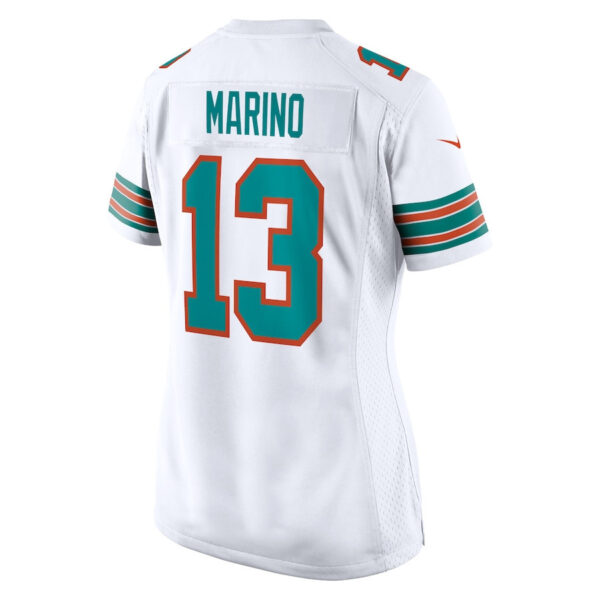 Dan Marino 13 Miami Dolphins Women Retired Jersey - White