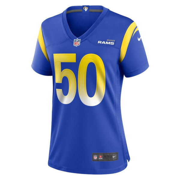 Beaux Limmer 50 Los Angeles Rams Game Women Jersey - Royal