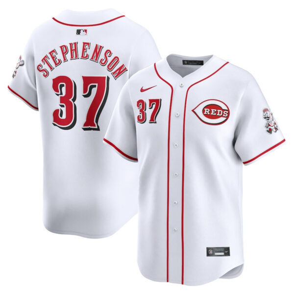Tyler Stephenson 37 Cincinnati Reds Home Limited Player Men Jersey - White