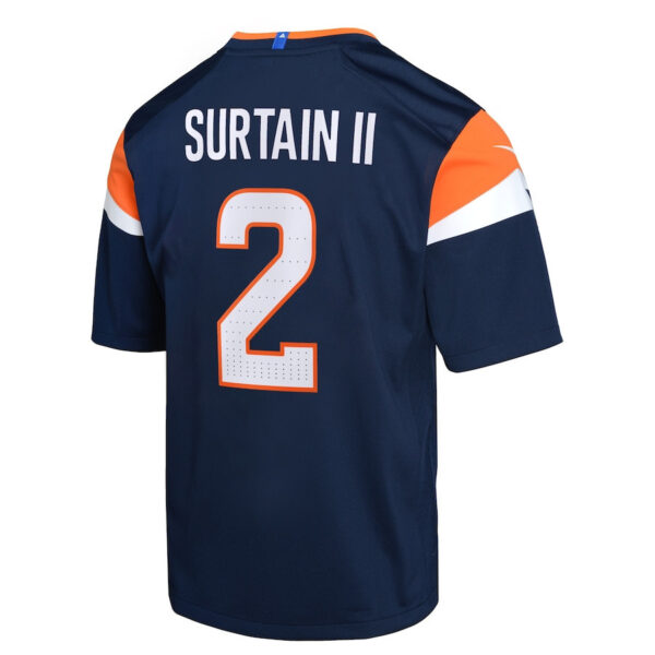 Patrick Surtain II 2 Denver Broncos Alternate Game YOUTH Jersey - Navy