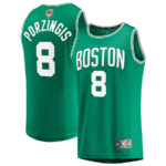 Kristaps Porzingis 8 Boston Celtics 2024 NBA Finals Fast Break Jersey - Icon Edition - Kelly Green