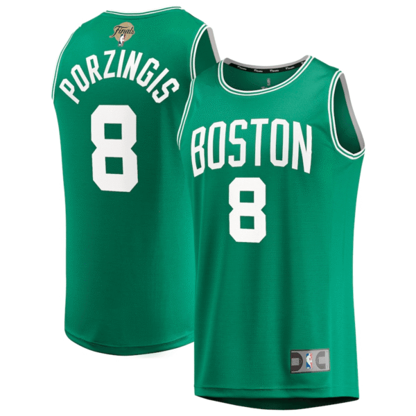 Kristaps Porzingis 8 Boston Celtics 2024 NBA Finals Fast Break Jersey - Icon Edition - Kelly Green