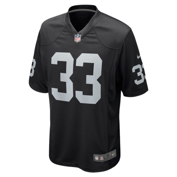 Roderic Teamer 33 Las Vegas Raiders Men Game Jersey - Black