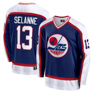 Teemu Selanne Winnipeg Jets Fanatics Breakaway Retired Player Jersey - Navy