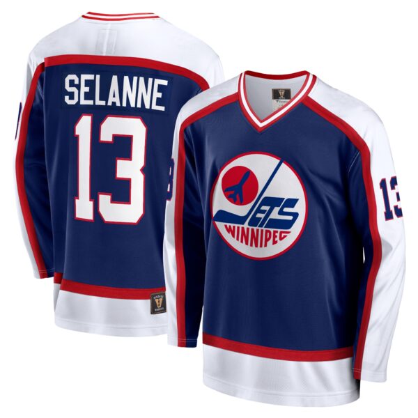 Teemu Selanne Winnipeg Jets Fanatics Breakaway Retired Player Jersey - Navy